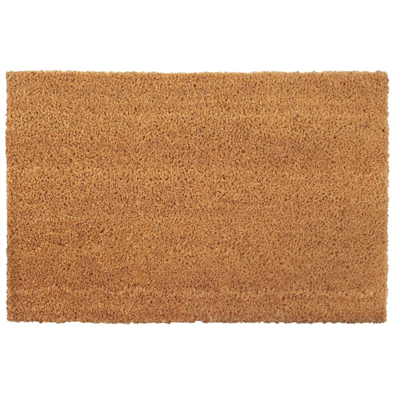 Tapis de porte naturel 40x60 cm fibre de coco touffet