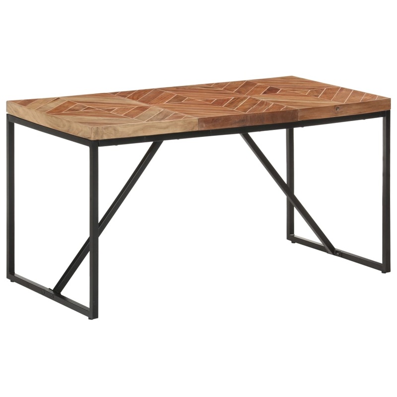 Table  dner 140x70x76 cm Bois massif d'acacia et de manguier