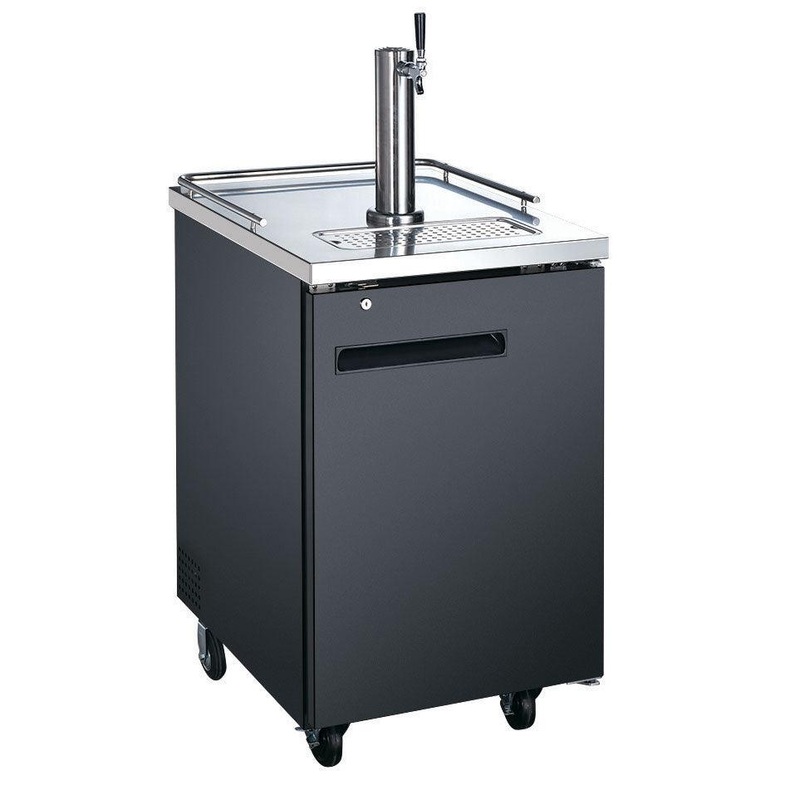 Nella 23.5 1-Keg Solid Black Beer Dispenser With 1 Tap - 50066