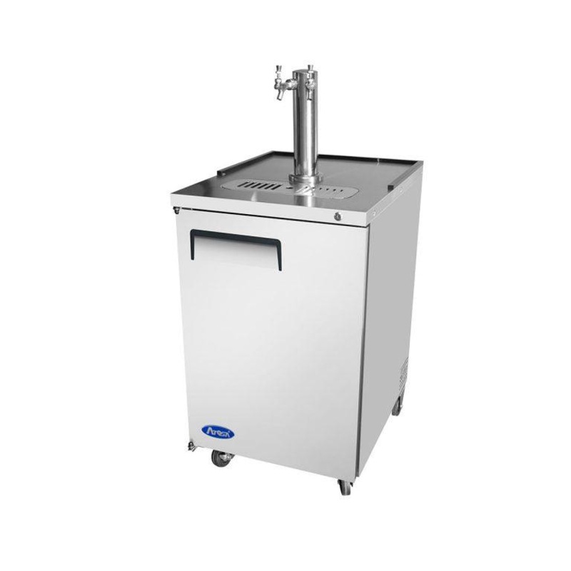 Atosa MKC23 23" 1-Keg Stainless Steel Direct Draw Keg Cooler With 1 Double Taps