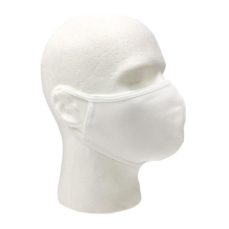 Antibacterial Washable Cotton Face Mask - White - 10/Pack