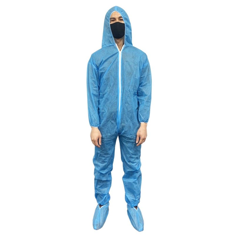 Nella Disposable Hooded Protective Coveralls - Blue - Medium/Large