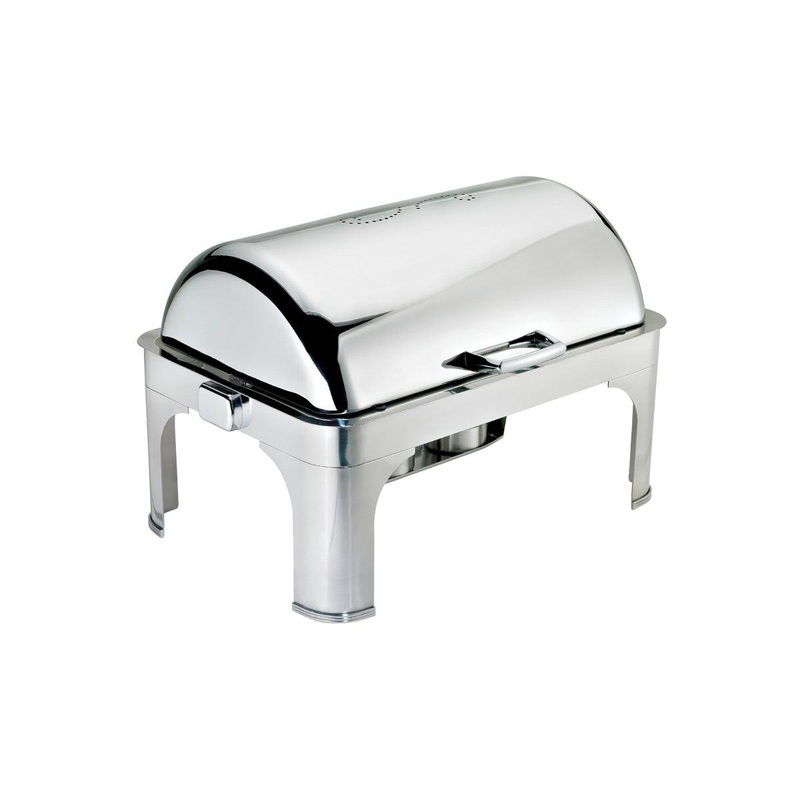 Browne 9 Qt. Full Size Rectangular Chafer with Roll Top Cover - 575175