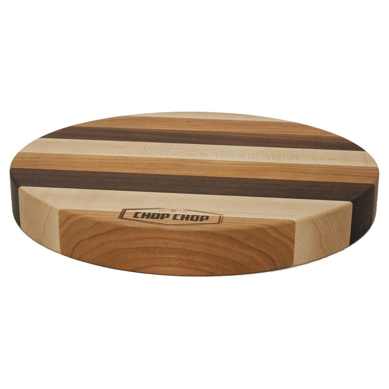 Chop Chop 13RO15ECN Kitchen Series 13 Round Mixed Wood Cutting Board