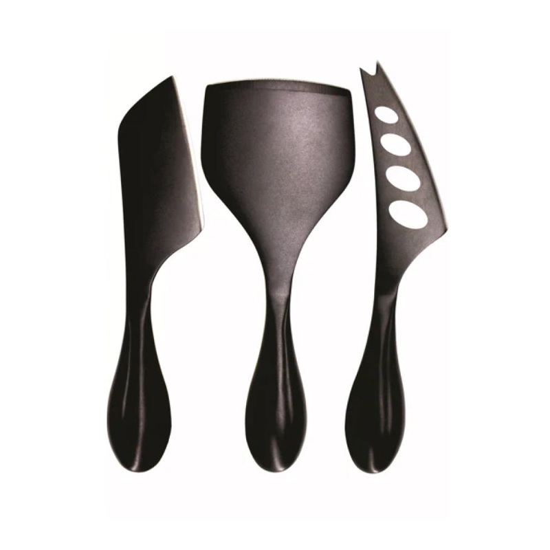 Danesco 3250576BK Natural Living 3-Piece Cheese Knife Set