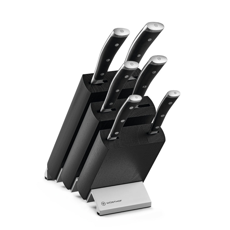 Wusthof Classic Ikon 7-Piece Black Knife Block Set - 1090370601