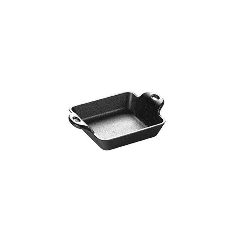 Lodge HMSS 10 oz. Heat Treated Mini Square Cast Iron Server