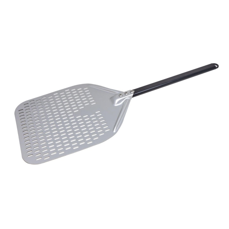 Nella 14" Aluminum Rectangular Perforated Pizza Peel with 24" Handle - 81187
