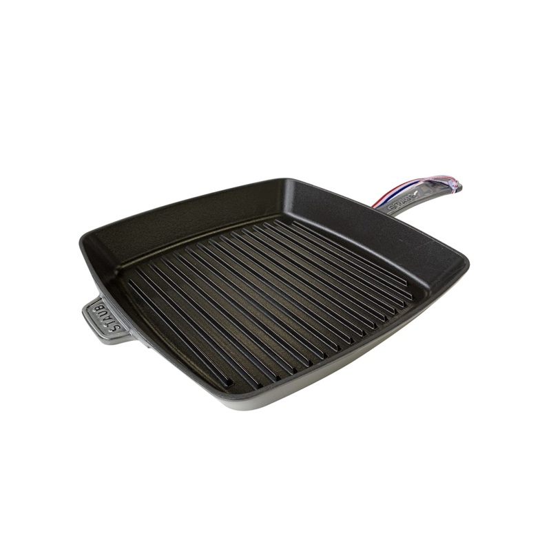 Staub 12" Gray Cast Iron Square American Grill - 40501-109-5