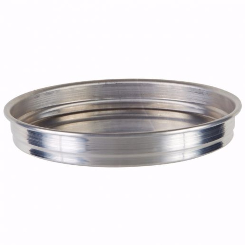 Winco APZK-0815 8" Aluminum Stackable Pizza Pan 8" X 1.5"