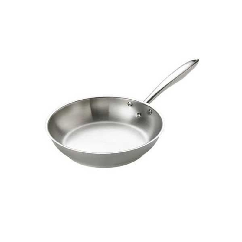 Browne 11" Thermalloy Deluxe Stainless Steel Fry Pan with Natural Finish - 5724051