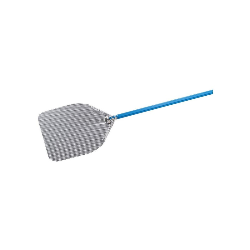 GI-Metal IB-37R Azzurra 14 Aluminum Rectangular Solid Pizza Peel with 59" Handle