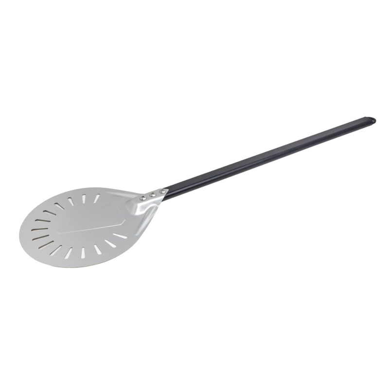 Nella 9" Aluminum Round Perforated Pizza Peel with 36" Handle - 81190