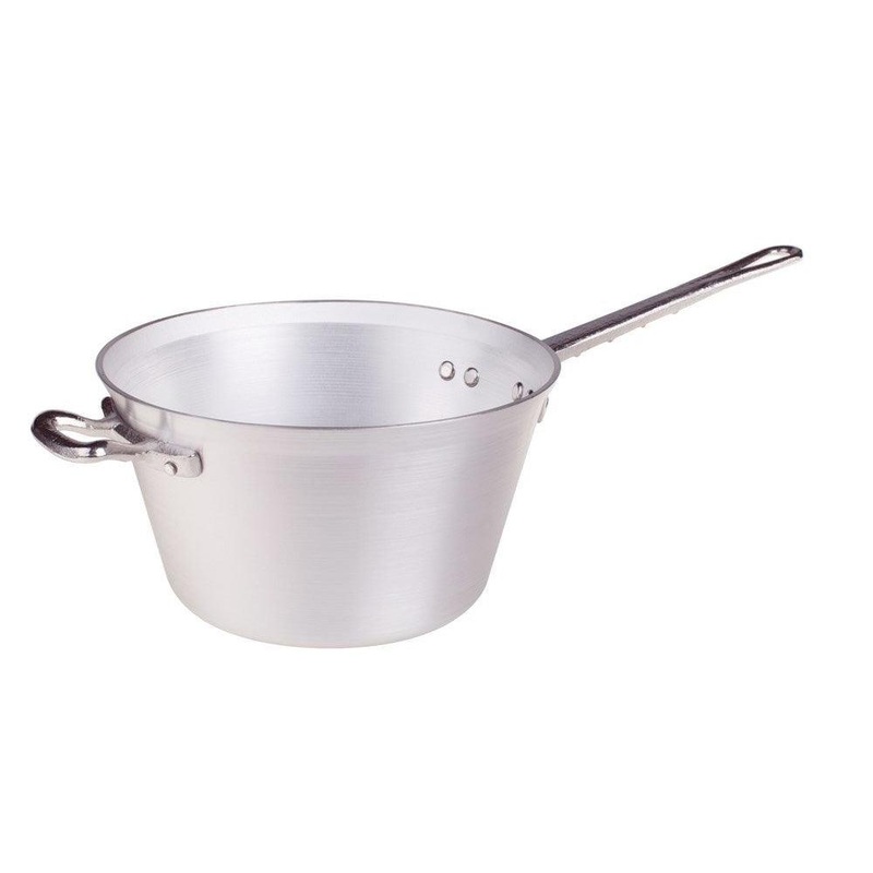 Pentole Agnelli ALMA16528 12" Aluminum Polenta Cauldron with Handle - 7 Qt.