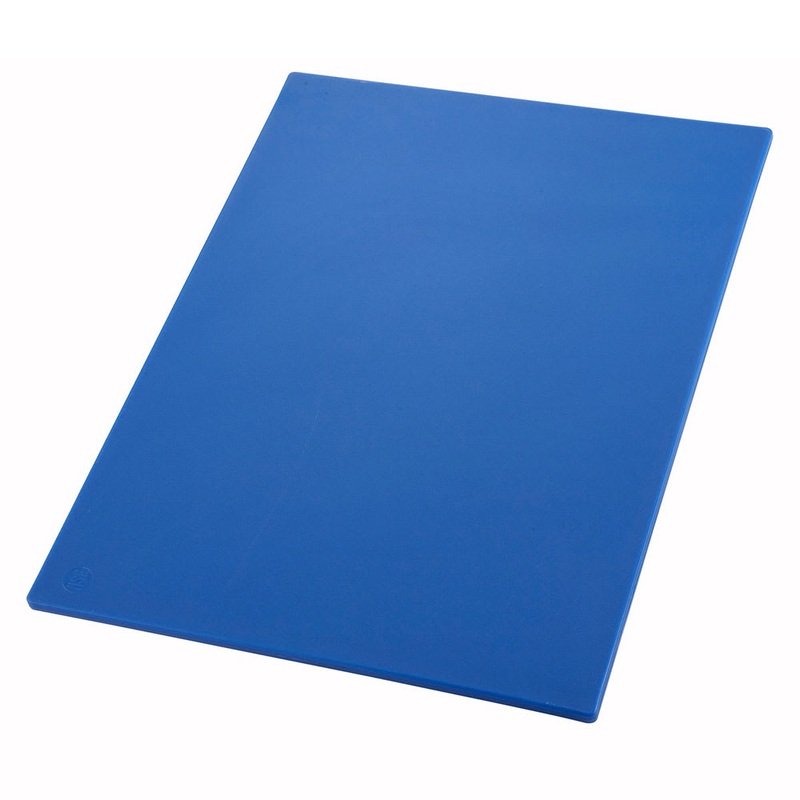 Winco CBBU-1520 15" x 20" x  0.5" Rectangular Cutting Board - Blue
