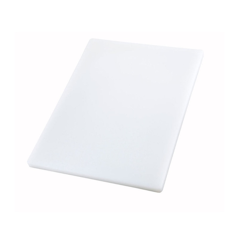 Winco CBXH-1218 12" x 18" x 1" Rectangular Cutting Board - White