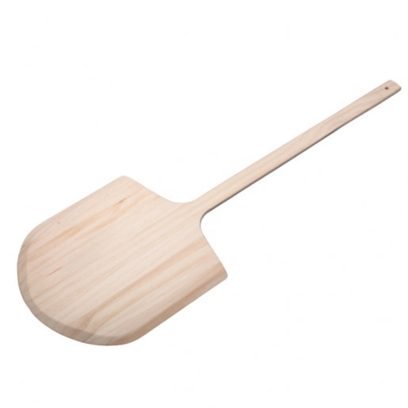 Winco WPP-1442 15" x 14" Wooden Pizza Peel with 27" Handle