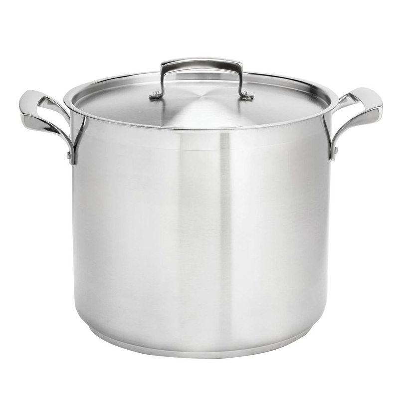 Browne 32 Qt. Thermalloy Stainless Steel Deep Stock Pot - 5723932