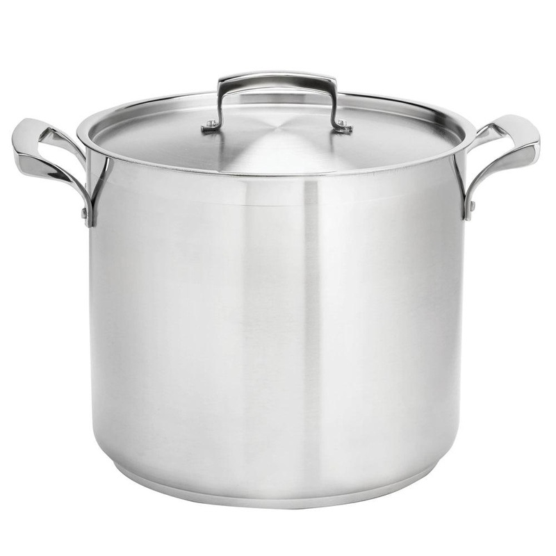 Browne 40 Qt. Thermalloy Stainless Steel Deep Stock Pot - 5723940