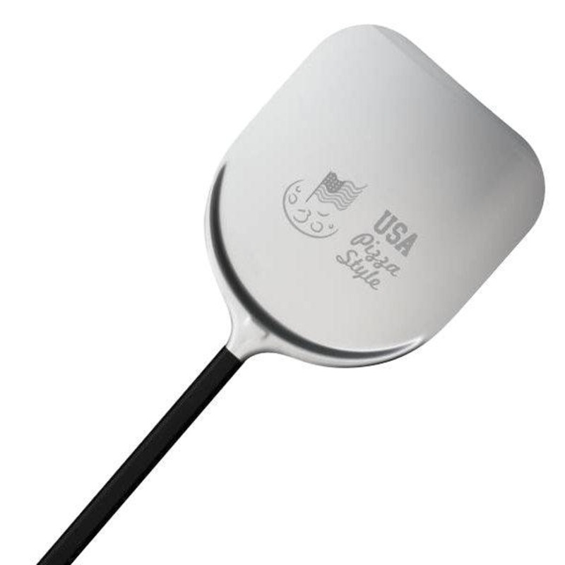 GI Metal R-32R/60 America 13 Anodized Aluminum Square Pizza Peel with 23 1/2" Handle