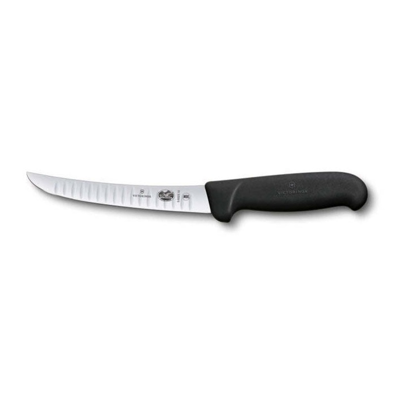 Victorinox Fibrox 6" Curved Boning Knife with Fluted Edge - 5.6523.15