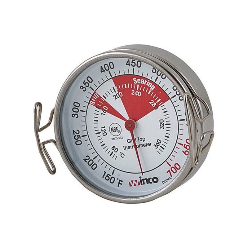 Winco TMT-GS2 2" Diameter Grill Surface Dial Thermometer
