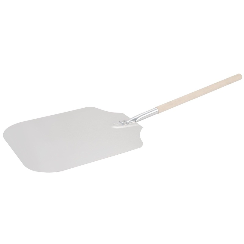 American Metalcraft 4016 16" x 18" Aluminum Pizza Peel with 19" Wooden Handle
