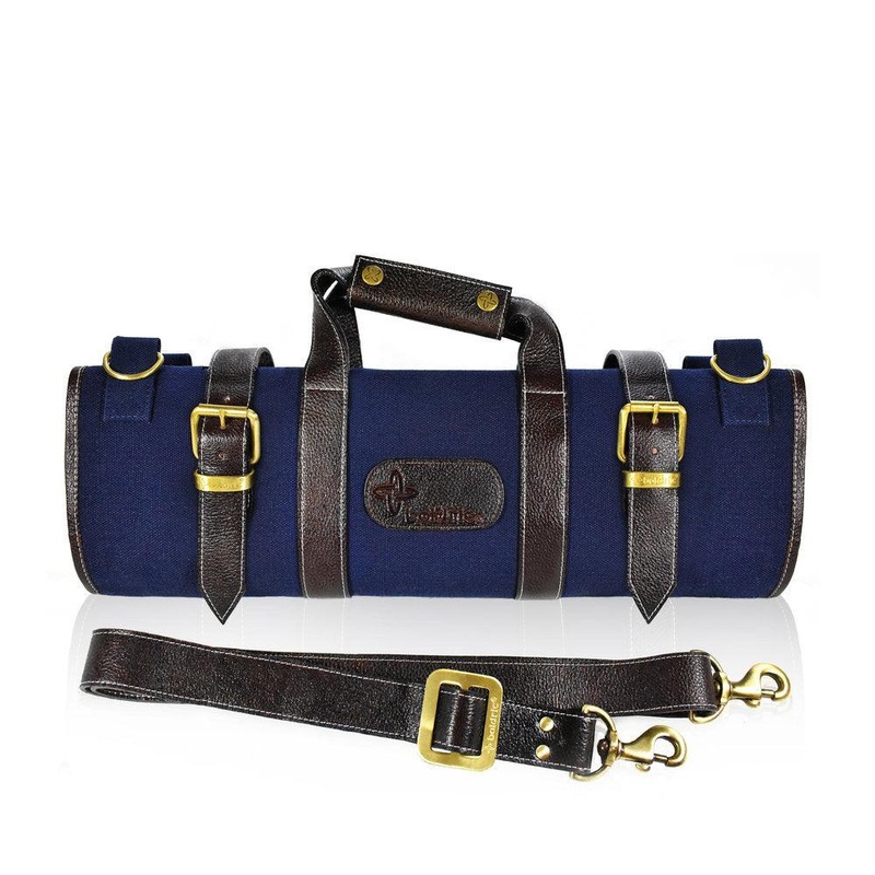 Boldric BOCK112 17-Pocket Navy Canvas Roll Knife Bag