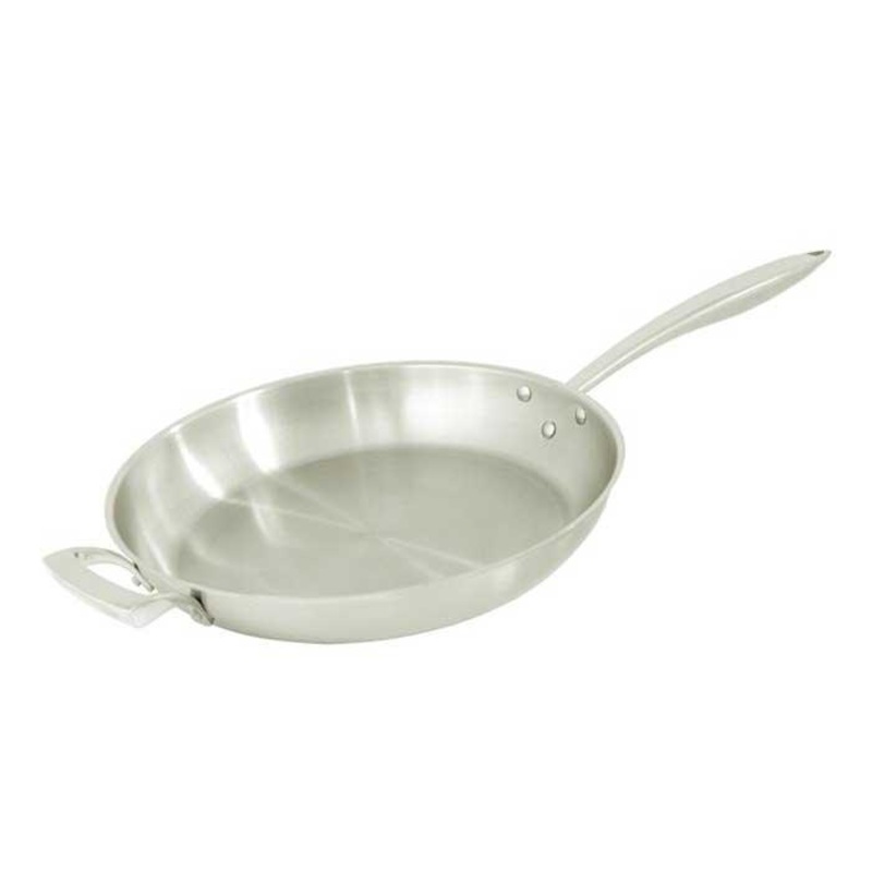 Browne 12.5" Thermalloy Deluxe Stainless Steel Fry Pan with Natural Finish - 5724052