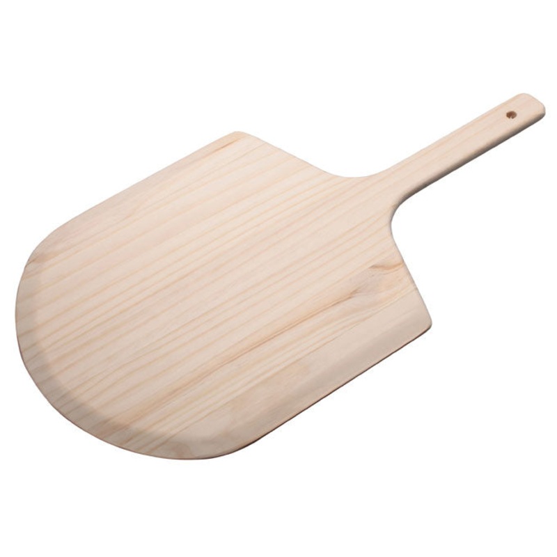 Winco WPP-1222 12" x 13" Wooden Pizza Peel with 9" Handle