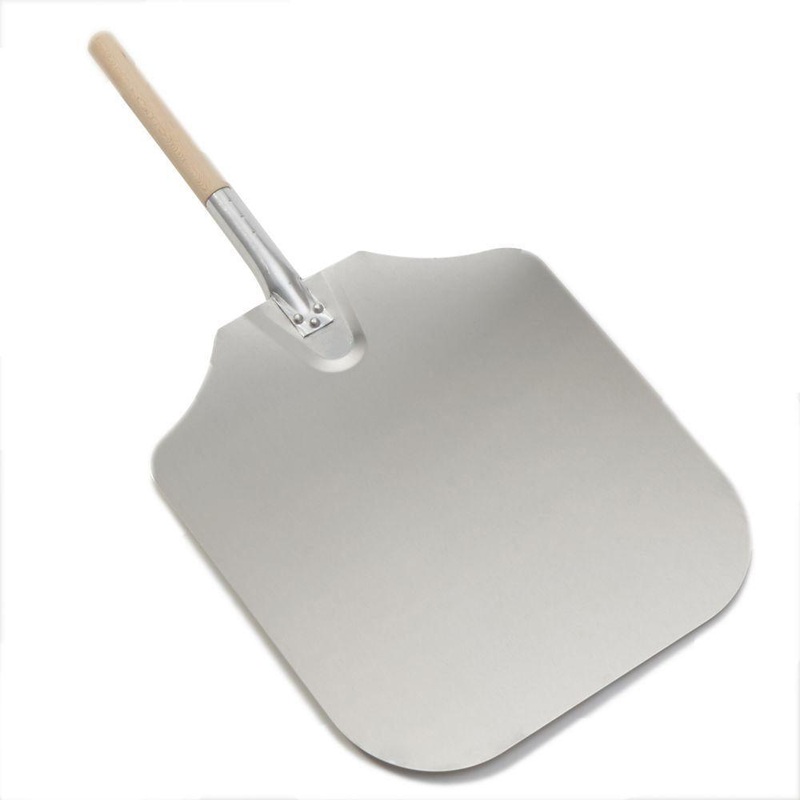 American Metalcraft 3016 16" x 18" Aluminum Pizza Peel with 12" Wooden Handle