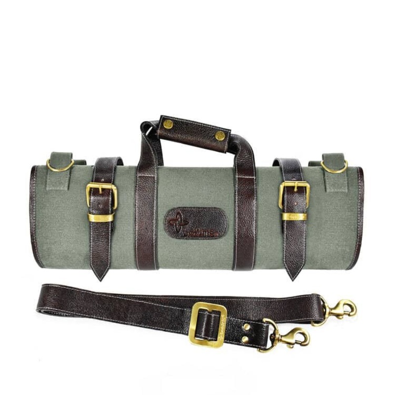 Boldric BOCK105 17" 17-Pocket Canvas Roll Knife Bag - Green