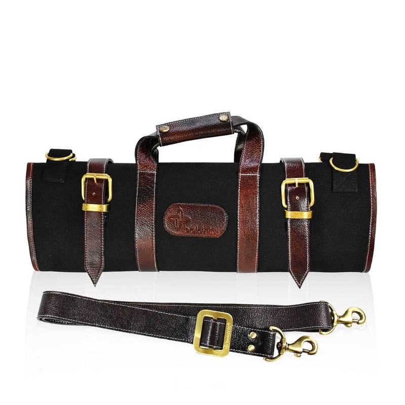 Boldric BOCK109 17-Pocket Black Canvas Roll Knife Bag