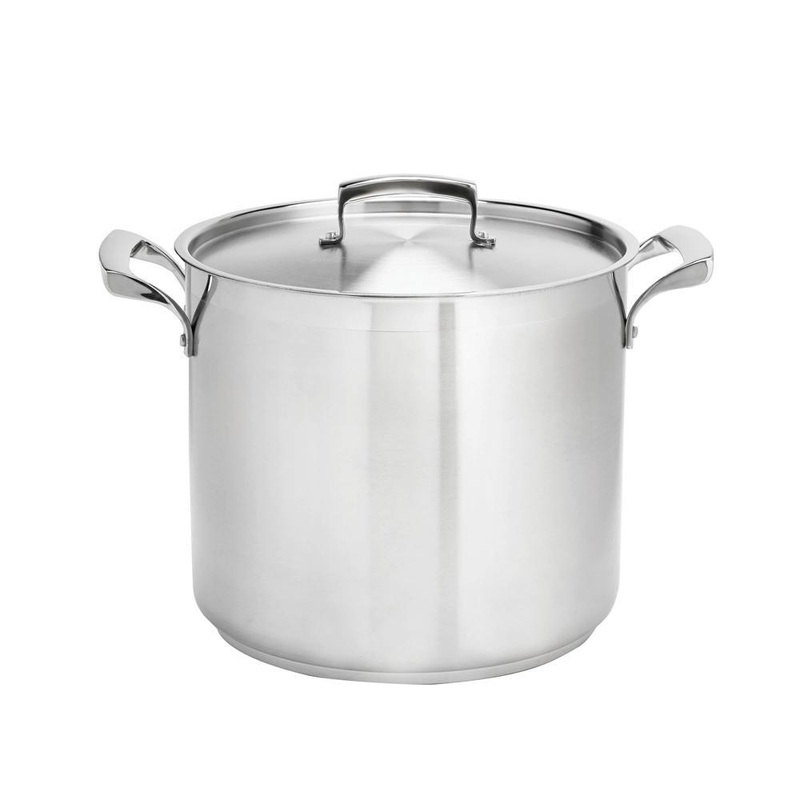 Browne 8 Qt. Thermalloy Stainless Steel Deep Stock Pot - 5723908