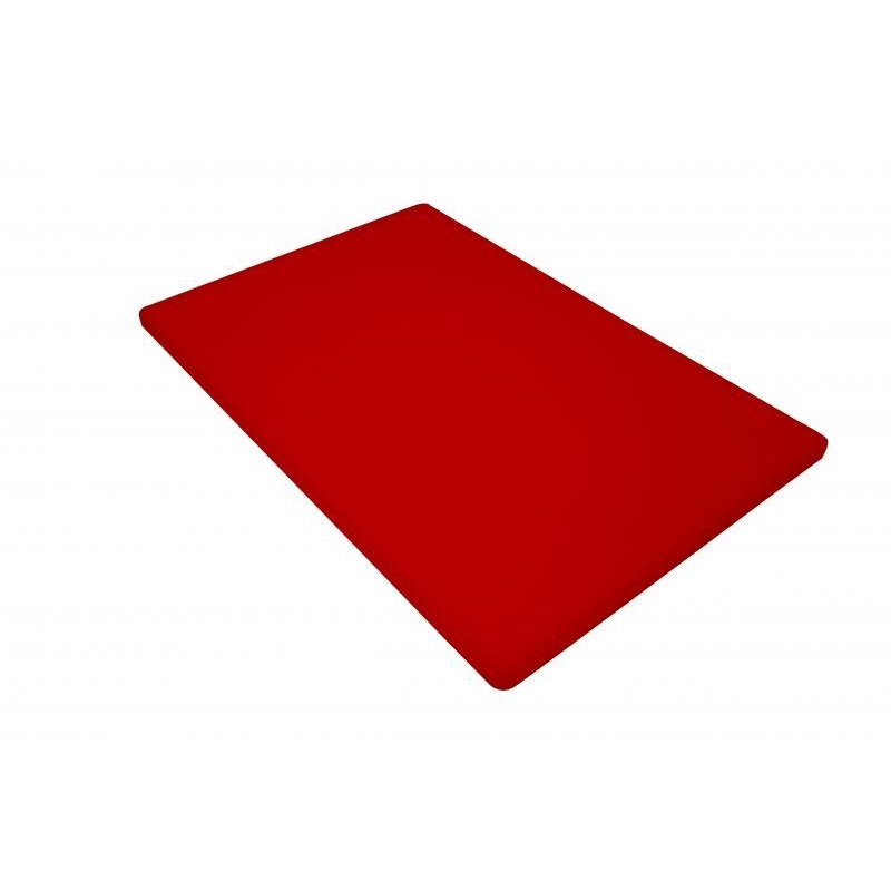 Nella 12" x 18" x 0.5" Polyethylene Rigid Cutting Board - Red - 41200