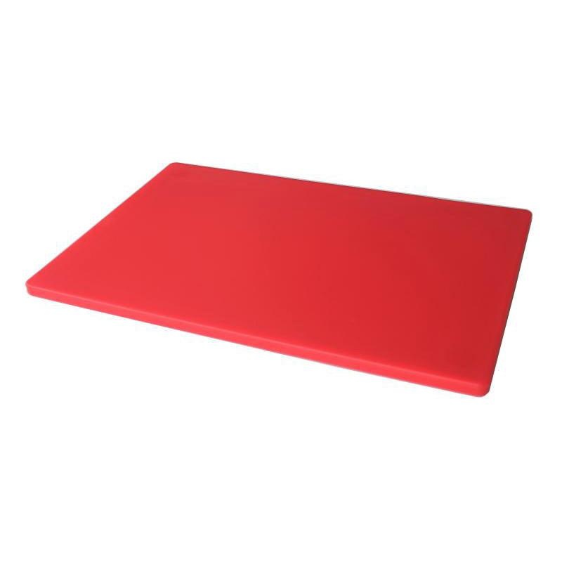 Nella 18" x 24" x 0.5" Polyethylene Rigid Cutting Board - Red - 41212