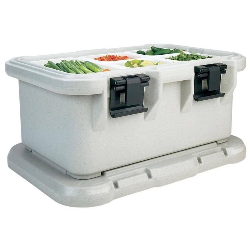 Cambro UPCS160480 Speckled Gray Ultra S-Series Food Pan Carrier Insulated Top Loading - 15" x 17" x 10"