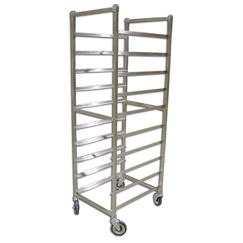 Nella 10-Tier Stainless Steel Pan Rack / Bun Tray Rack with Square Top - 23833