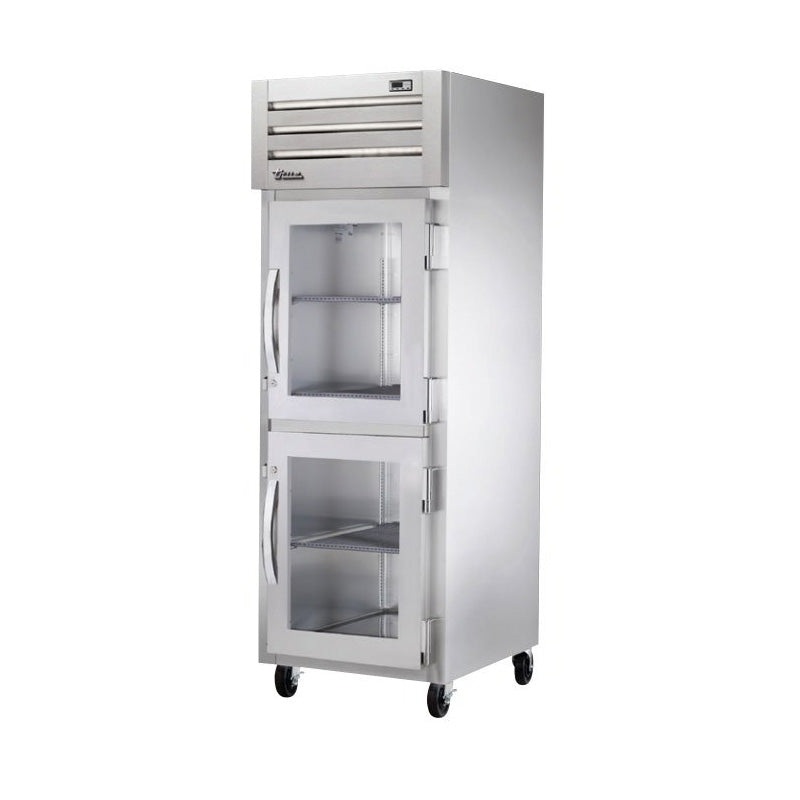 True STA1H-2HG 27" Reach In Glass Half Swing Door Heated Holding Cabinet - 1500W