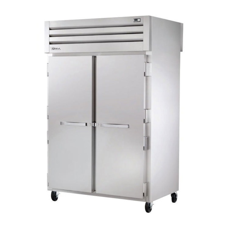 True STA2HPT-2S-2S 52" Pass-Thru Solid Front / Solid Rear Swing Door Heated Cabinet - 3000W