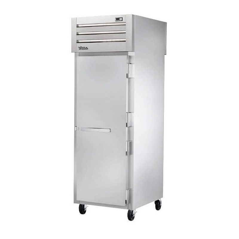 True STG1HPT-1S-1S 27.5" Pass Thru Solid Front / Solid Rear Swing Door Heated Cabinet - 1500W