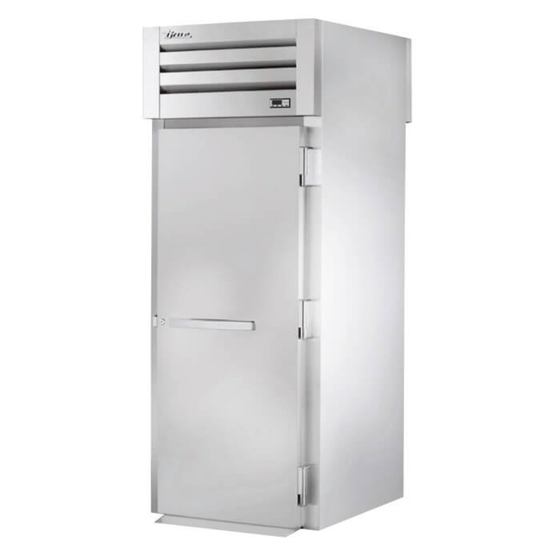 True STG1HRT89-1S-1S 35" Roll Thru Solid Swing Door Heated Cabinet - 2000W