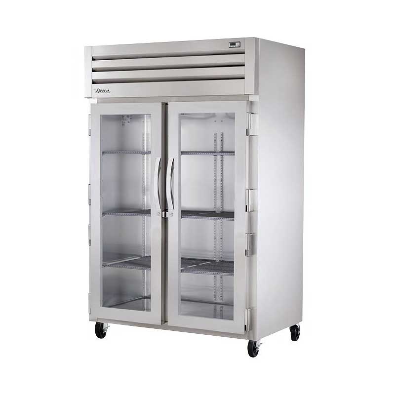 True STG2H-2G 52" Reach-In Glass Swing Door Heated Cabinet - 3000W