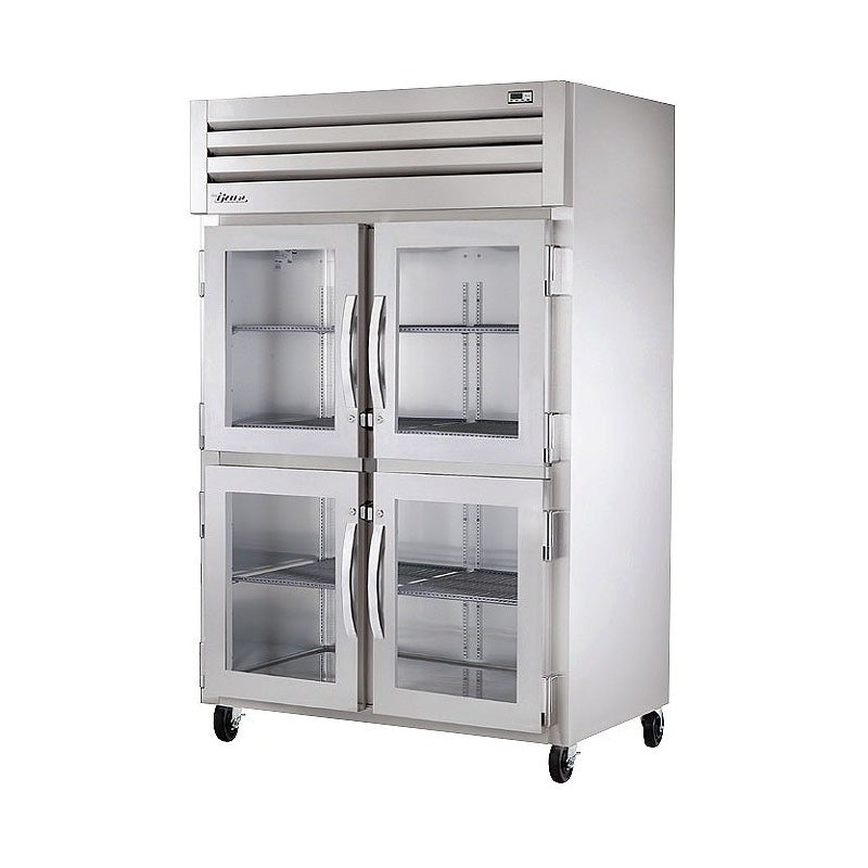 True STR2H-4HG 52" Reach-In Four Half Glass Swing Door Holding Cabinet - 3000W