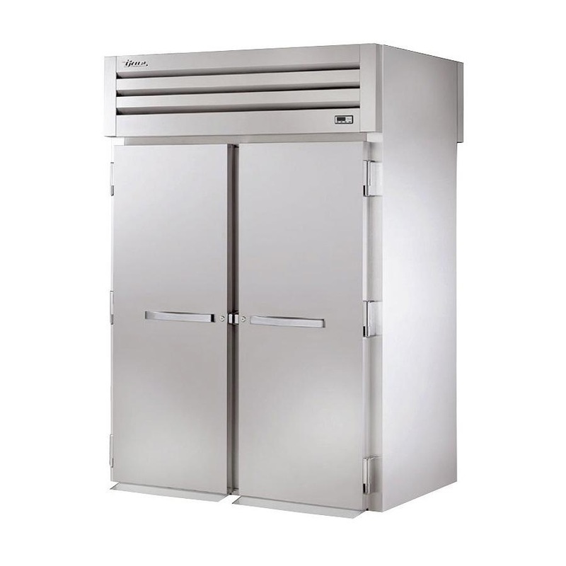 True STR2HRT-2S-2S 68" Roll-Thru Solid Swing Door Heating and Holding Cabinet - 4000W