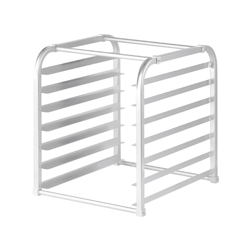 Nella 7-Tier Aluminum End Load Sheet / Bun Pan Rack with Curved Top - 600RIR7KD