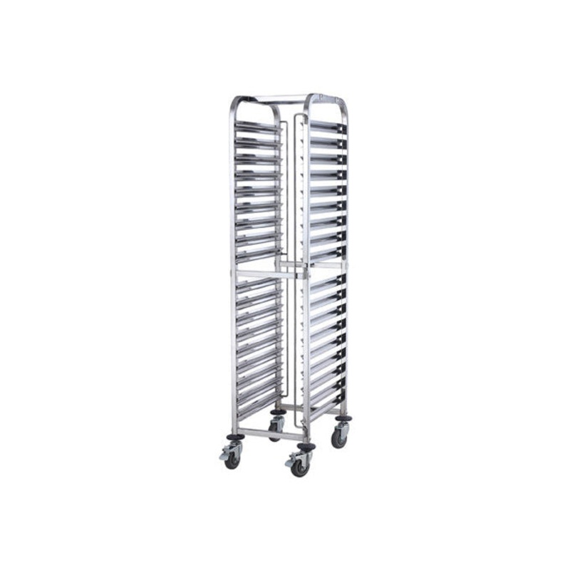 Winco SRK-36 36-Tier End-Load Steam Table Pan / Bun Tray Rack / Food Pan Rack with Brakes