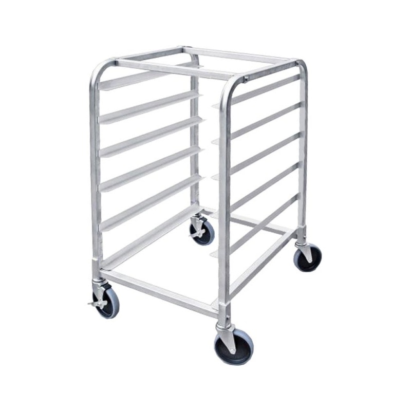 Nella 6-Tier Aluminum Pan Rack / Bun Tray Rack with Curved Top - 13497