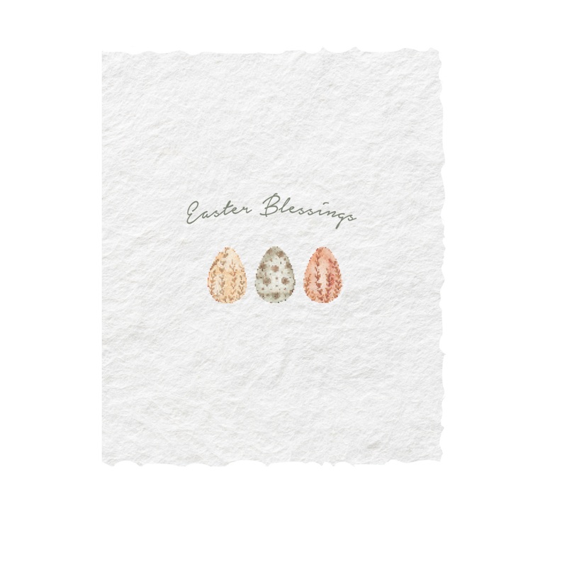 Easter Blessings | Easter Egg Eco-Friendly Greeting Card