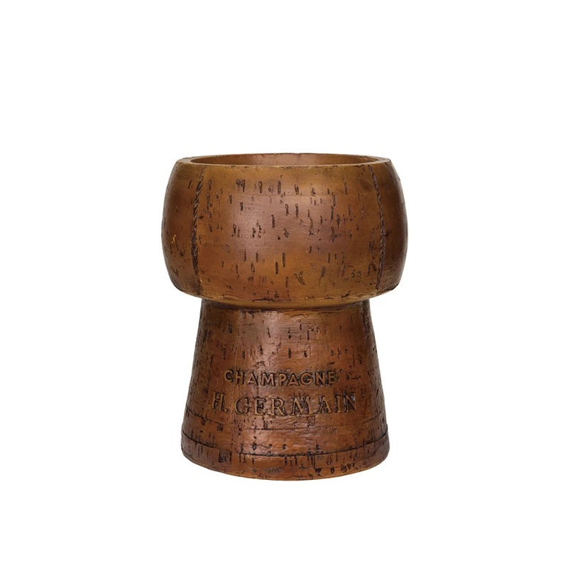 Vintage Reproduction Resin Cork Shaped Ice Bucket